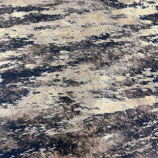Printed Brindle Cowhide Rug with distressed finish Size: 8x6.5 feet Z-216