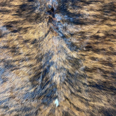 Tricolor Cowhide Rug (predominantly dark brown) Size: 6x6 feet D-724