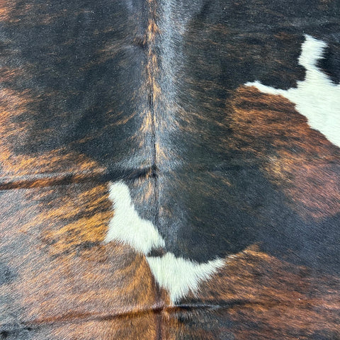 Tricolor Cowhide Rug Size: 7x6 feet D-727