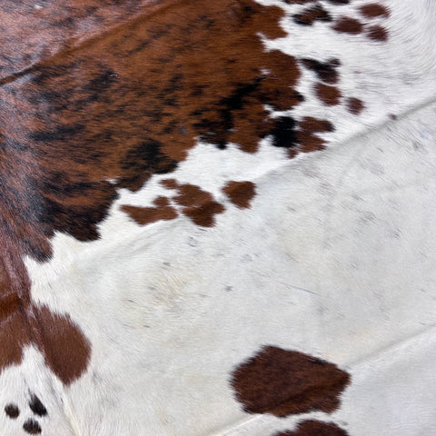 Tricolor Cowhide Rug (a patch) Size: 7.5x6 feet D-730