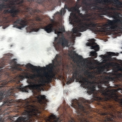 Tricolor Cowhide Rug Size: 7x6 feet Colombia # 149
