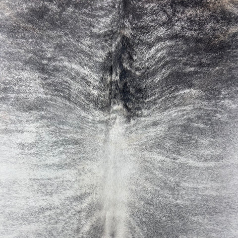 Grey Brindle Cowhide Rug (beige belly) Size: 8x6 feet Z-222