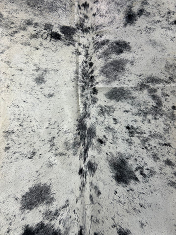 Salt & Pepper Black and White Cowhide Rug (fire brands) Size: 8.2x7 feet D-264