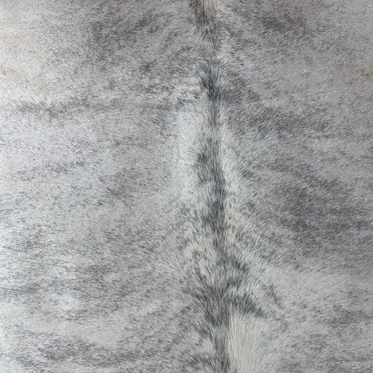Light Grey Brindle Cowhide Rug (some beige mixed in) Size: 7x6 feet Z-224