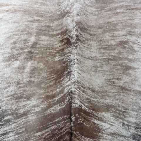 Huge Beige Brindle Cowhide Rug Size: 8.2x7 feet Z-225