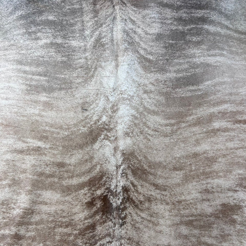 Huge Beige Brindle Cowhide Rug Size: 8.2x7 feet Z-225