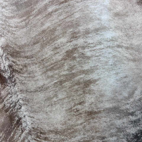 Huge Beige Brindle Cowhide Rug Size: 8.2x7 feet Z-225