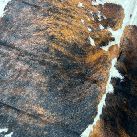 Tricolor Cowhide Rug (41.25 sq ft) Size: 7x7 feet Colombia-290