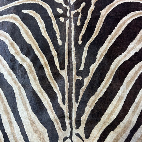 Genuine Zebra Print Cowhide Rug (brown inner stripes and outer stripes) Size: 6.5x5.5 feet Z-232
