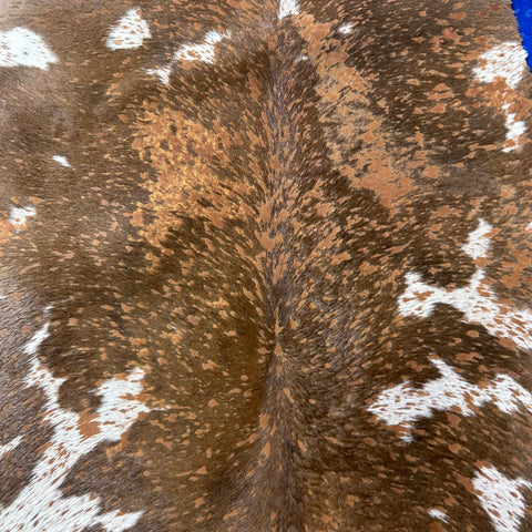 Dyed Orange Acid Washed Calf Skin Size: 36x31" Y-193