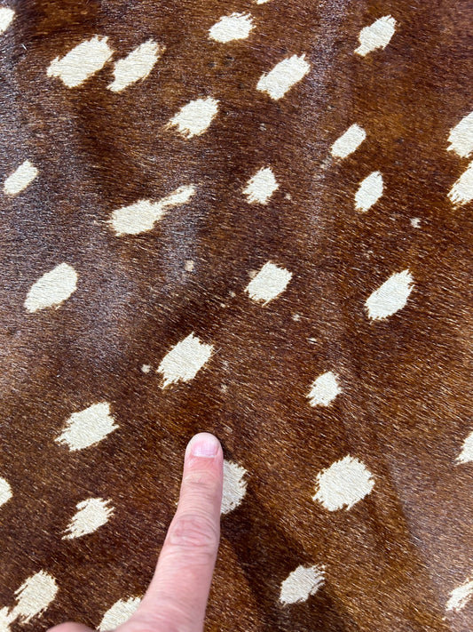 Axis Deer Print Cowhide Rug Size: 7x6.5 feet D-279