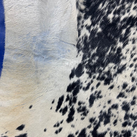 Black & White Speckled Cowhide Rug Size: 7x6.5 feet D-753