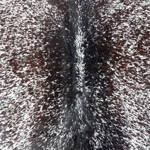 Chocolate & White Speckled Cowhide Rug Size: 8x7 feet D-755