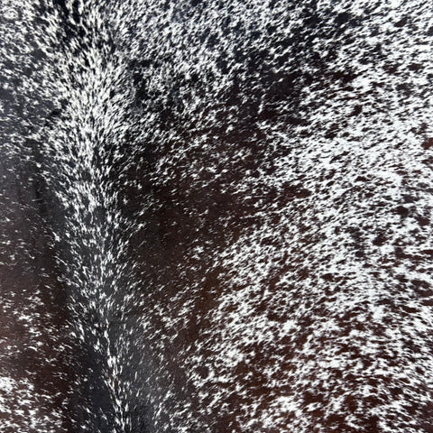 Chocolate & White Speckled Cowhide Rug Size: 8x7 feet D-755