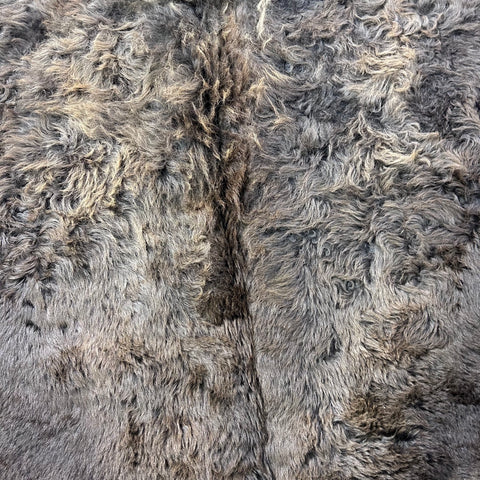 Bison Skin (GORGEOUS MANE! Super long fur around the neck, Nice tail, One small hole) Size: 7x7 feet # 100
