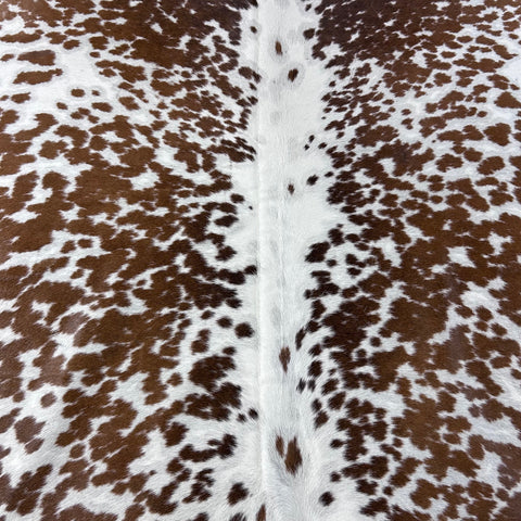 Spotted Brown & White Cowhide Rug Size: 7x7 feet D-757