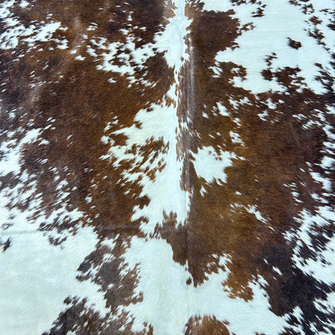 Brown & White Speckled Cowhide Rug Size: 7x6 feet D-759