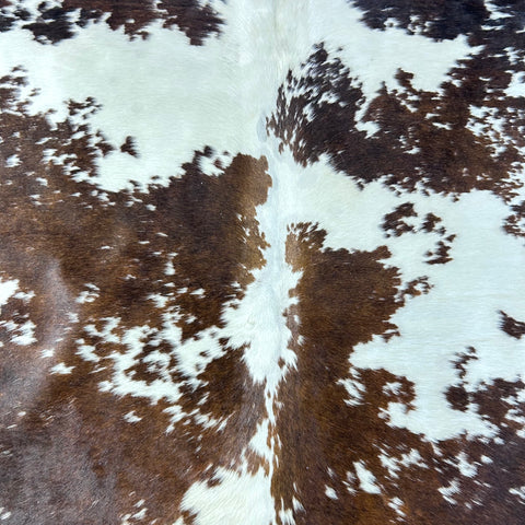 Brown & White Speckled Cowhide Rug Size: 7x6 feet D-759