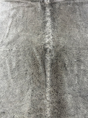 Grey Cowhide Rug (neck area has specs) Size: 6.2x6 feet D-289