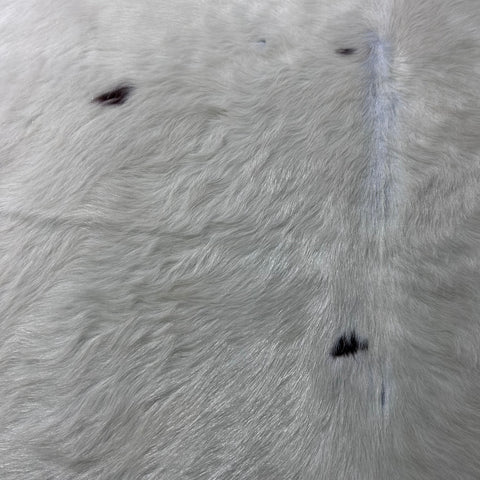 Almost Solid White Cowhide Rug (31 sq ft) Size: 6.5x5 feet Colombia-83