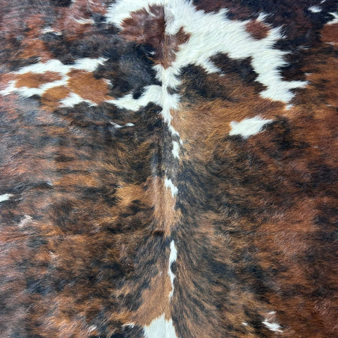 Tricolor Cowhide Rug (40 sq ft) Size: 7x7 feet Colombia-422