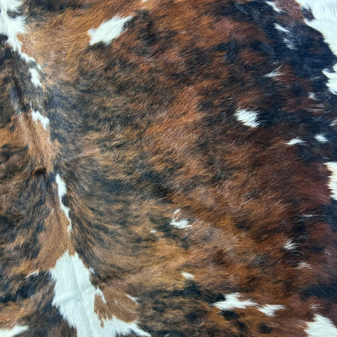 Tricolor Cowhide Rug (40 sq ft) Size: 7x7 feet Colombia-422