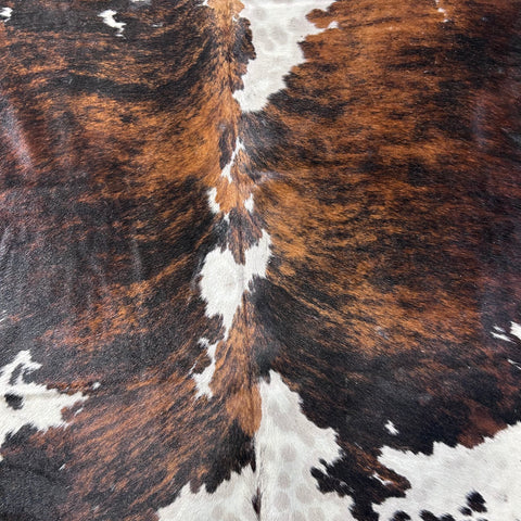 Tricolor Cowhide Rug Size: 7.2x6.7 feet D-763