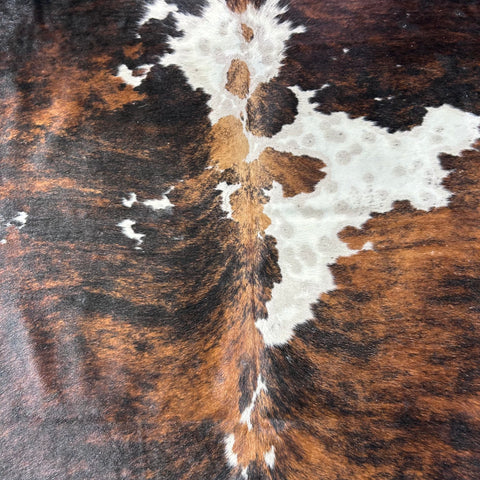 Tricolor Cowhide Rug Size: 7.2x6.7 feet D-763