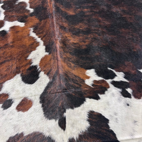 Tricolor Cowhide Rug Size: 8x7 feet D-764