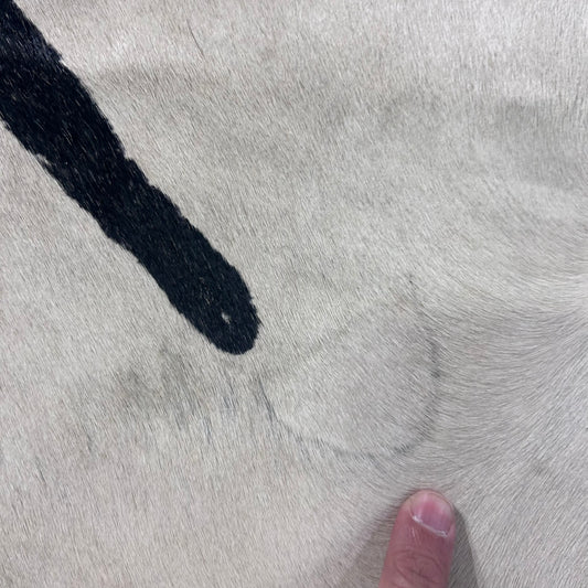 Distressed Zebra Cowhide Rug (1 patch) Size: 7x6 feet J-100