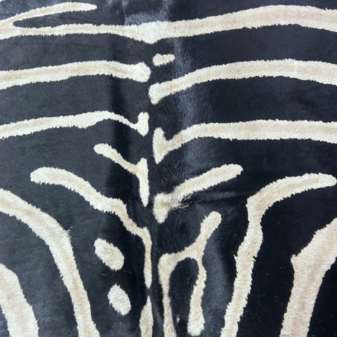 Genuine Zebra Print Cowhide Rug (black inner stripes and light brown outer stripes) Size: 7x5.5 feet Z-237