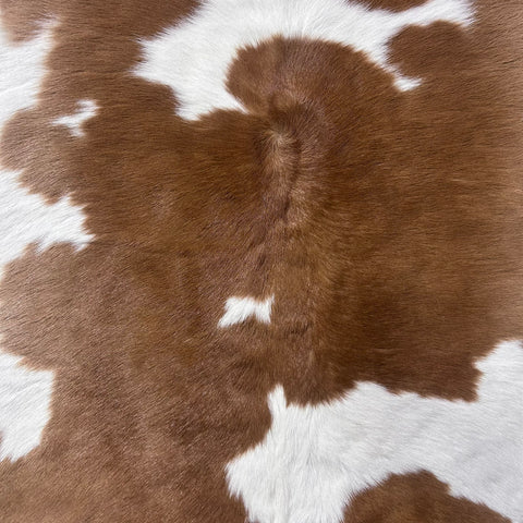 Light Brown and White Calf Skin (longish hair) Size: 39x35" X-002