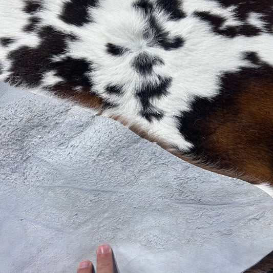Tricolor Spotted Calf Skin Size: 41x37" X-005
