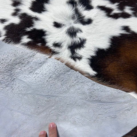 Tricolor Spotted Calf Skin Size: 41x37" X-005