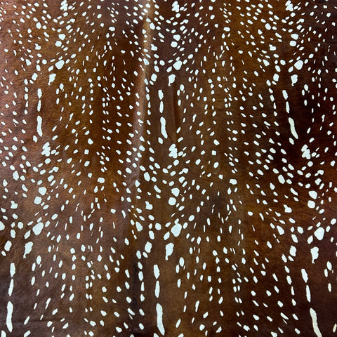 Dark Axis Deer Printed Cowhide Rug Size: 7.2x5.7 feet Z-244