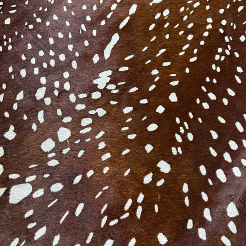 Dark Axis Deer Printed Cowhide Rug Size: 7.2x5.7 feet Z-244