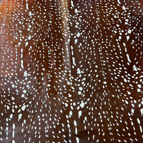 Dark Axis Deer Printed Cowhide Rug Size: 7x5.5 feet Z-245