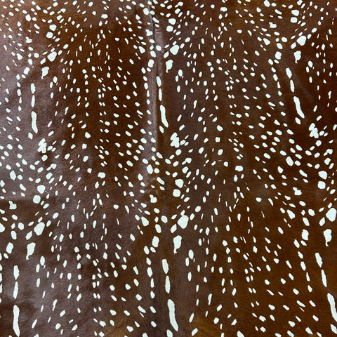 Medium Axis Deer Printed Cowhide Rug Size: 7x5.7 feet Z-246