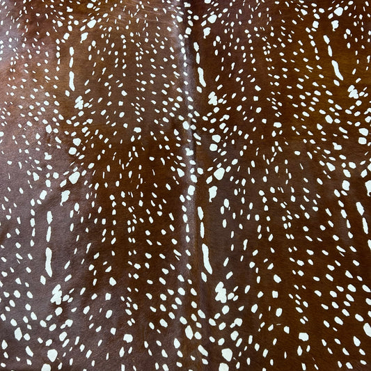 Medium Axis Deer Printed Cowhide Rug Size: 7x5.7 feet Z-246