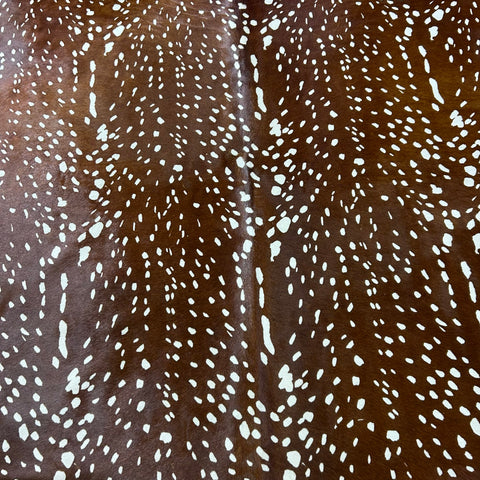 Medium Axis Deer Printed Cowhide Rug Size: 7x5.7 feet Z-246