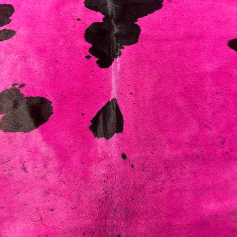 Dyed Pink Spotted Cowhide Rug Size: 6.5x6.5 feet Y-195