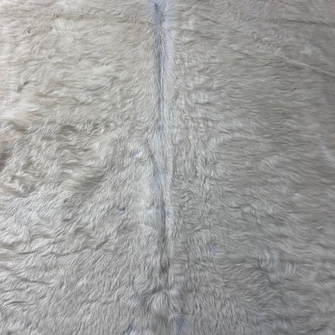 Ivory/Beige Cowhide Rug (longish curly hair) Size: 8x7 feet D-771