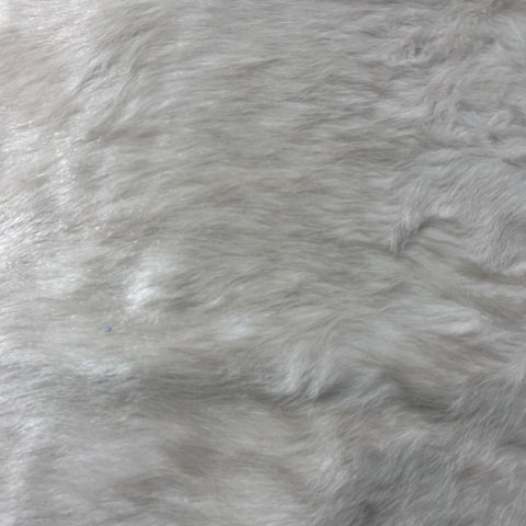 Ivory/Beige Cowhide Rug (longish curly hair) Size: 8x7 feet D-771