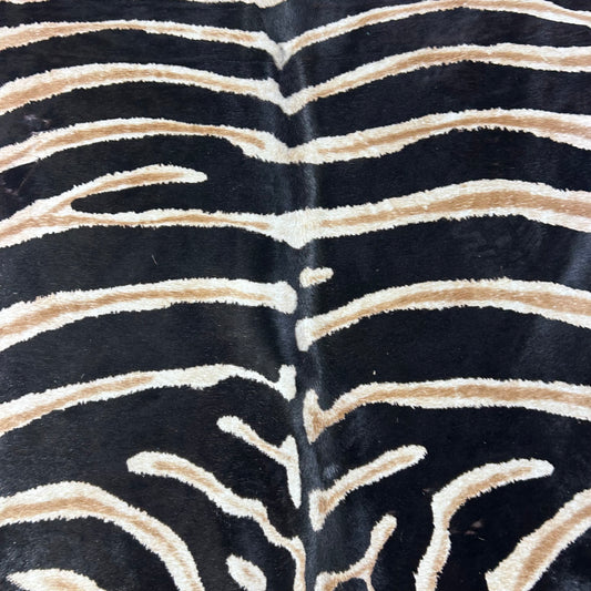 Dark Genuine Zebra Cowhide Rug D-773