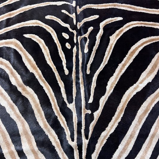 Dark Genuine Zebra Cowhide Rug D-774