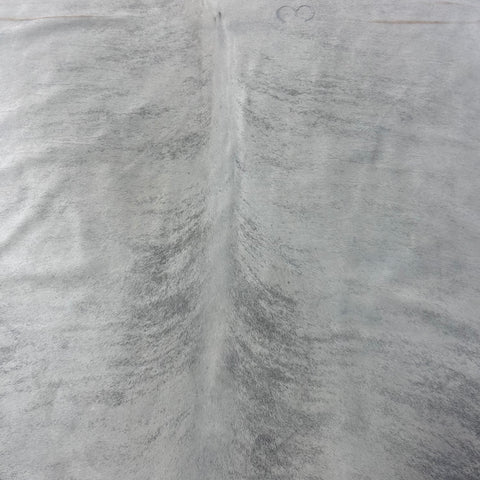 Light Grey Brindle Cowhide Rug (some beige lines in neck and side/ heavy hide) Size: 8x7 feet Y-112