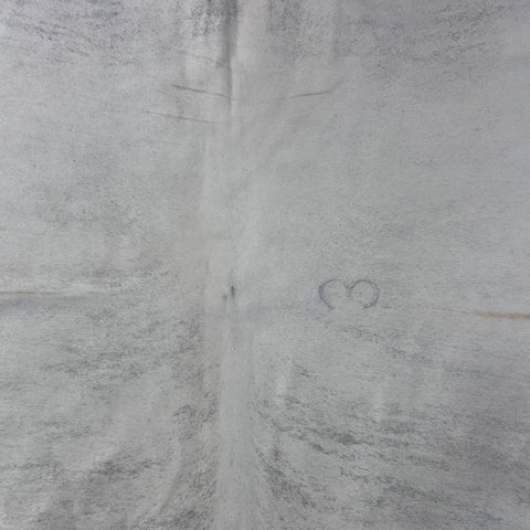 Light Grey Brindle Cowhide Rug (some beige lines in neck and side/ heavy hide) Size: 8x7 feet Y-112