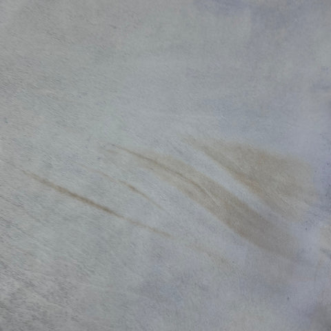 Light Grey Brindle Cowhide Rug (some beige lines in neck and side/ heavy hide) Size: 8x7 feet Y-112