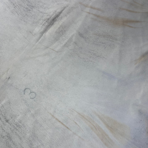 Light Grey Brindle Cowhide Rug (some beige lines in neck and side/ heavy hide) Size: 8x7 feet Y-112