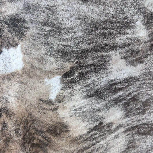 Gorgeous Tricolor Light Brindle Cowhide Rug (fire brands) Size: 7.7x7 feet Z-247